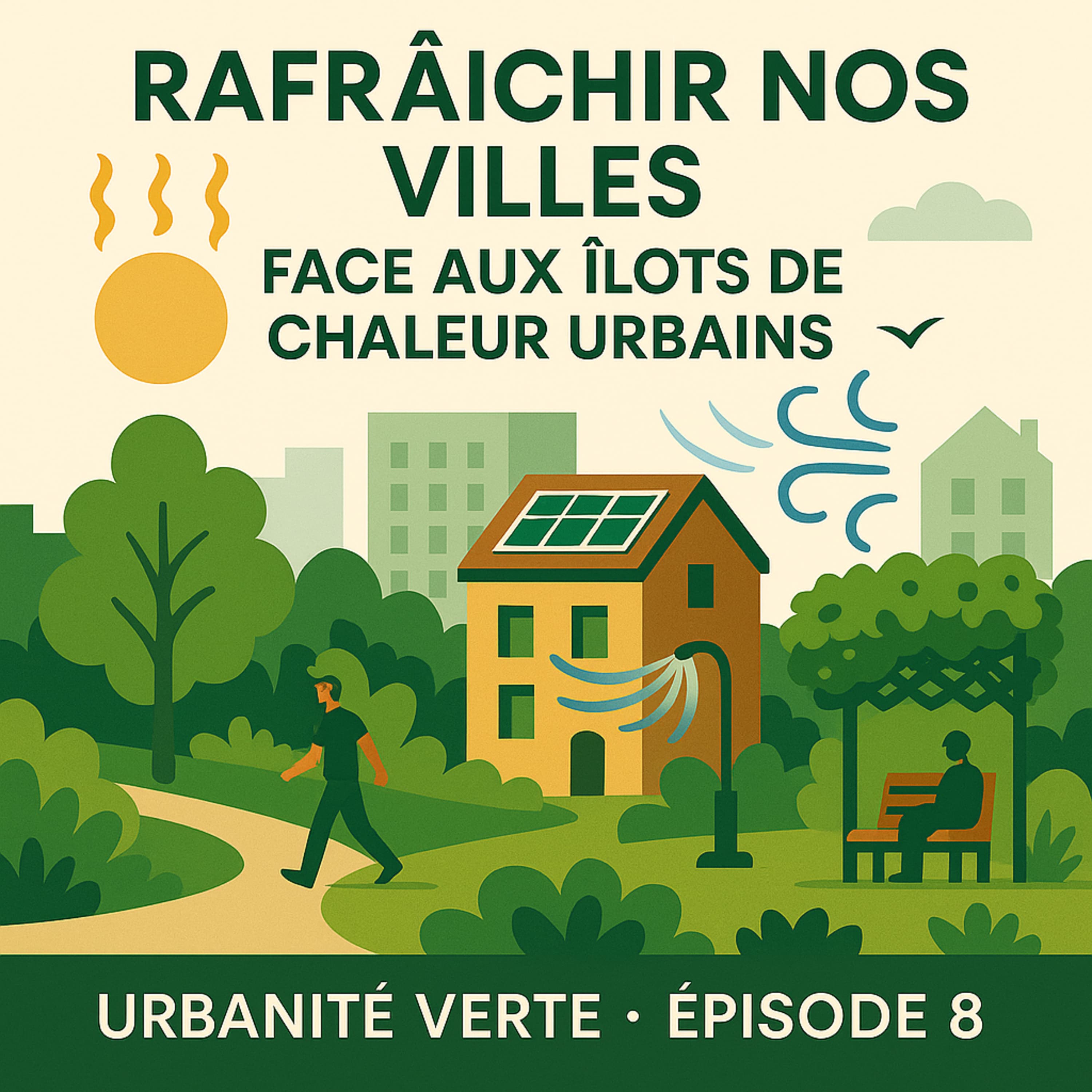 Pochette de l'épisode 08 : Rafraîchir nos villes face aux îlots de chaleur urbains